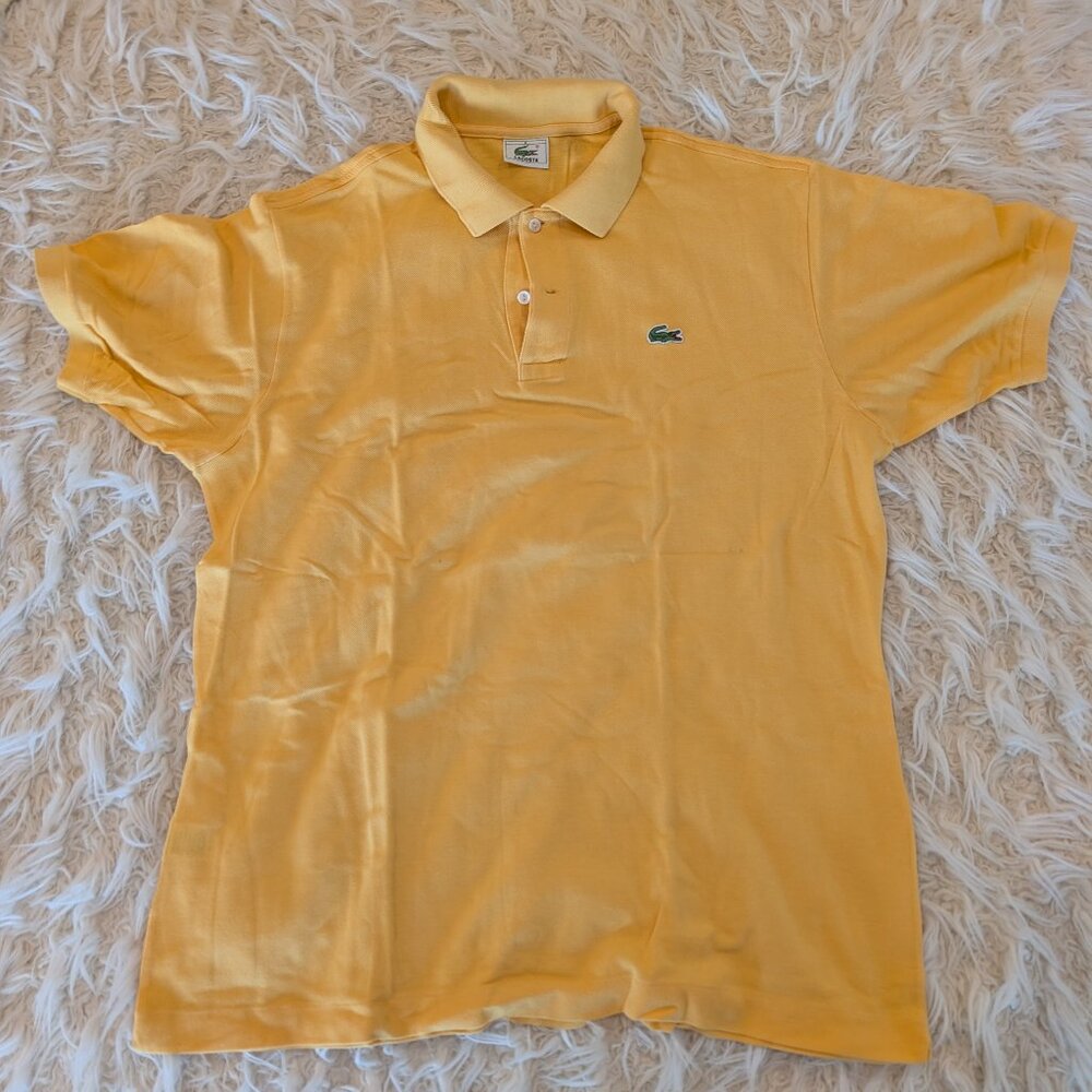 Lacoste Polo Shirt Mens Size 6 Yellow (Stained)